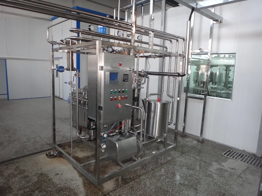 Специализированная пастеризаторная машина 500-20000L / H с ПЛК 500-20000L / H стерилизатор для яблоко / апельсиновый / кокосовой линии обработки SUS304 / 316