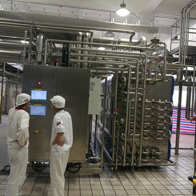 Продайте хорошо трубчатое оборудование для стерилизации для молочных продуктов/фруктов/овощной линии переработки Sus304/316 автоматическое с ПЛК